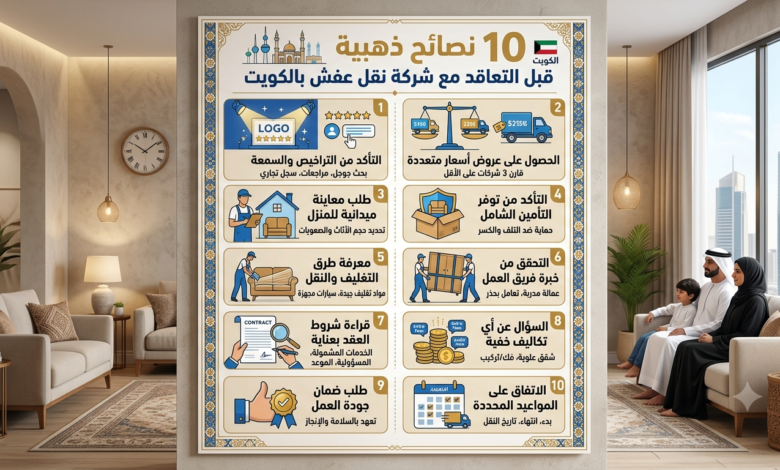 10 نصائح قبل التعاقد مع شركة نقل عفش بالكويت 99295348 